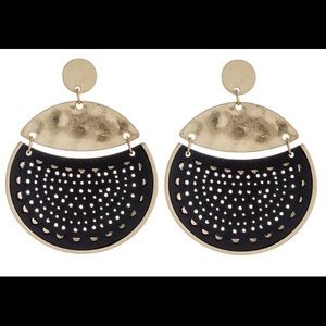 Black Leather Earrings